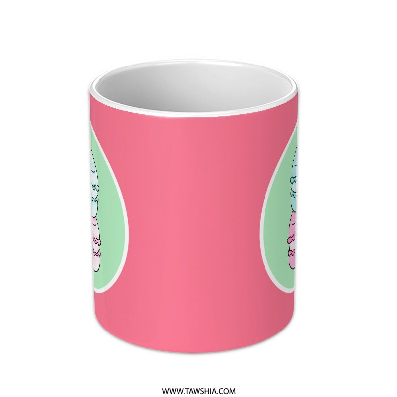 Cute Macarons Mug, Kawaii Dessert Coffee Cup, Sweet Treat Gift, Pastel Colors Mug, Foodie Gift Idea, Unique Coffee Mug, Funny Macaron Mug - Tawshia