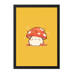 Cute Mushroom Wall Art, Kawaii Decor Print, Fungi Art, Kids Room Decor, Botanical Illustration, Mushroom Poster, Trendy Home Decor - Tawshia