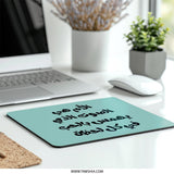 Arabic Calligraphy Mouse Pad, Motherhood Quote Gift, Mother Love Art, Elegant Desk Decor, Teal Mousepad, Unique Computer Accessory - Tawshia