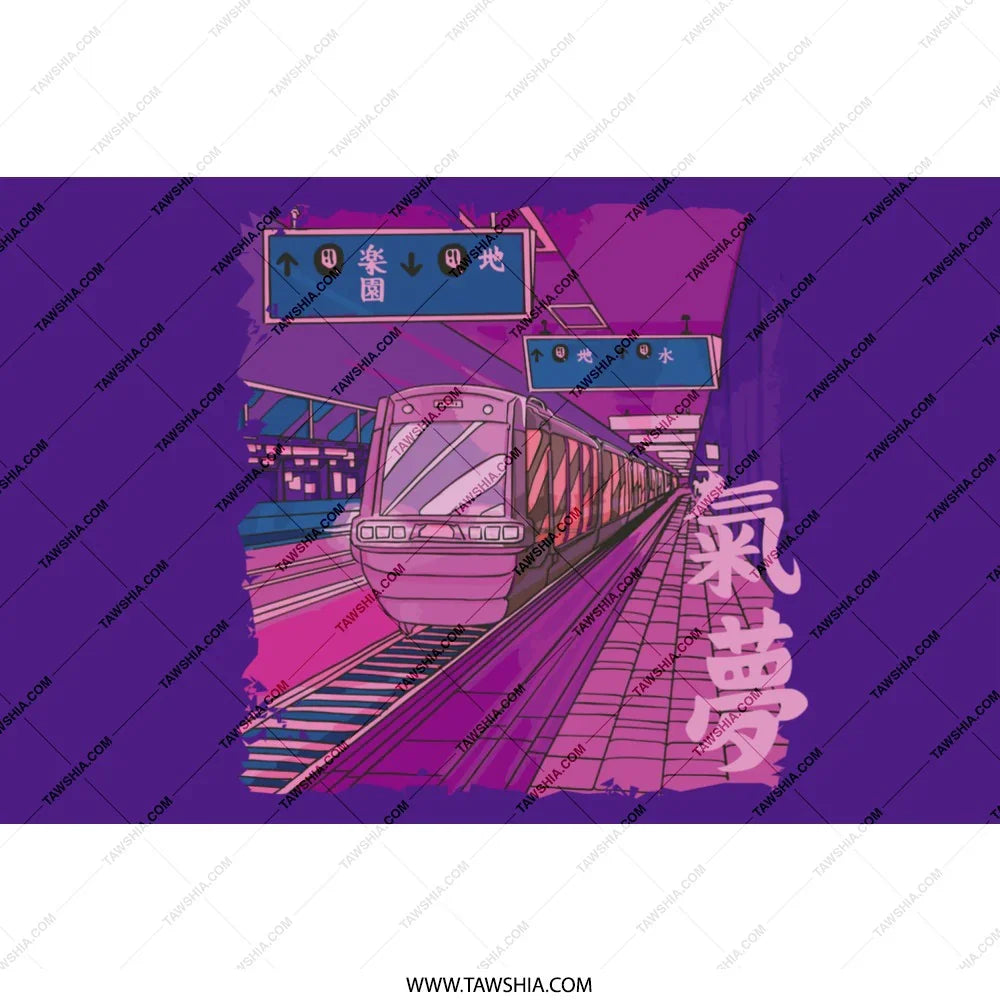 Futuristic Cityscape Train Design Artwork product