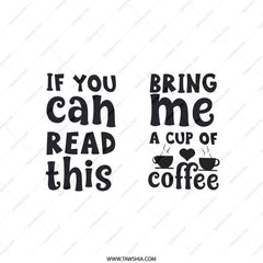 Funny Coffee Pillow, If You Can Read This, Bring Me Coffee Cushion, Home Decor, Coffee Lover Gift, Decorative Pillows, Novelty Throw Pillow - Tawshia