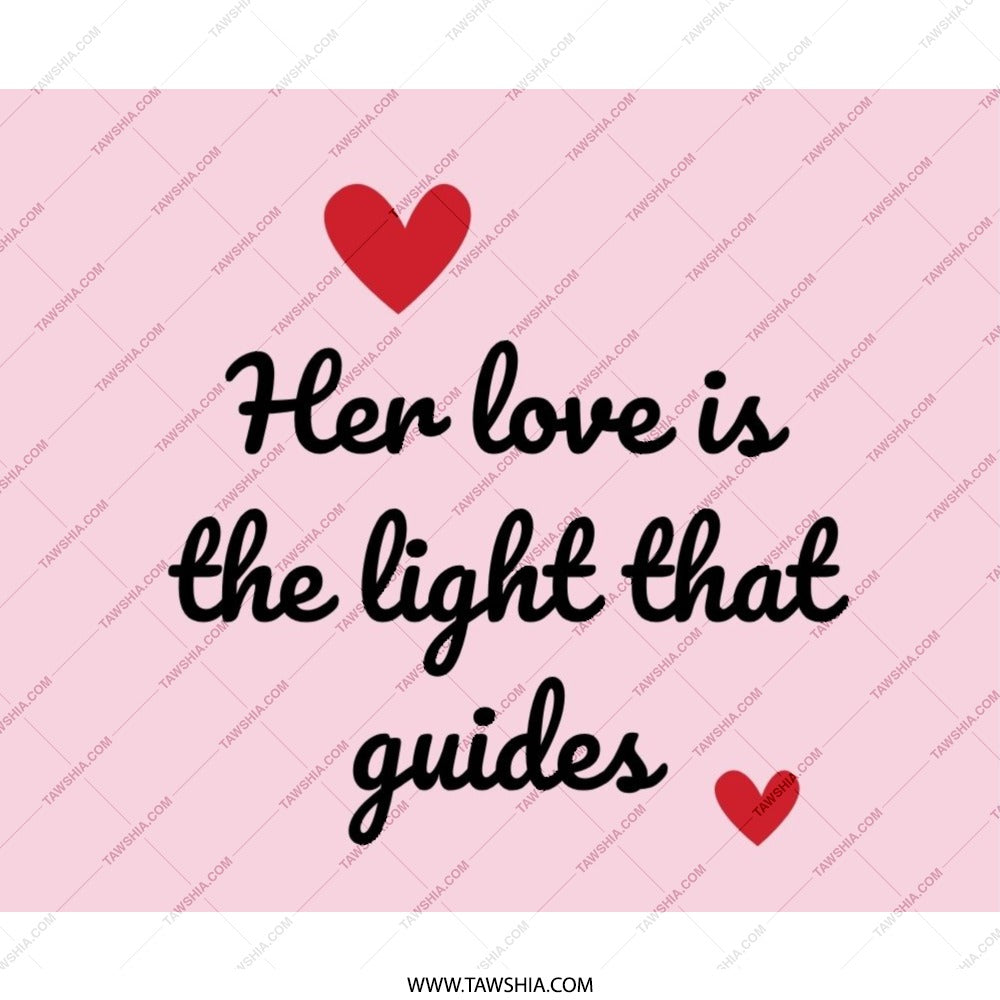 Her Love Mouse Pad, Valentines Day Gift, Romantic Gift, Pink Mouse Pad, Girlfriend Gift, Wife Gift, Love Quote Mouse Pad - Tawshia