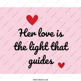 Her Love Mouse Pad, Valentines Day Gift, Romantic Gift, Pink Mouse Pad, Girlfriend Gift, Wife Gift, Love Quote Mouse Pad - Tawshia