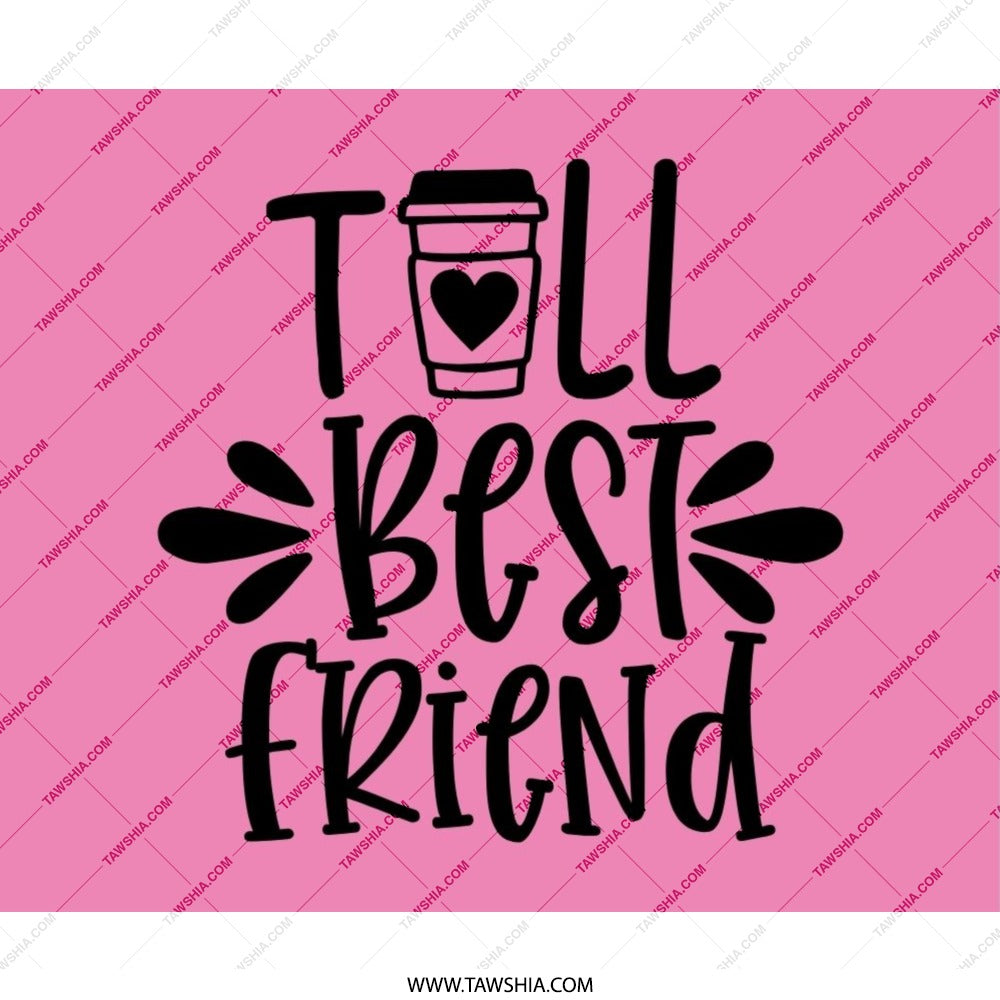 Best Friend Mouse Pad, Coffee Lover Gift, Friendship Gift, Desk Decor, Cute Office Accessories, Gift For Her, Pink Mouse Pad - Tawshia