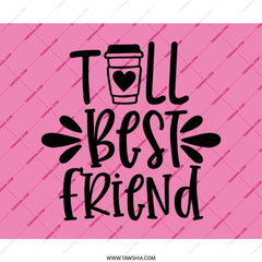 Best Friend Mouse Pad, Coffee Lover Gift, Friendship Gift, Desk Decor, Cute Office Accessories, Gift For Her, Pink Mouse Pad - Tawshia