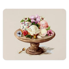 Ice Cream Bouquet Mouse Pad, Floral Dessert Mousepad, Food Art Desk Decor, Cute Desk Accessory, Office Gift Idea - Tawshia