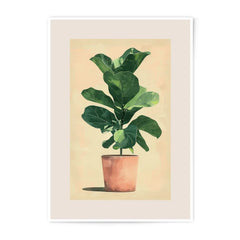 Fiddle Leaf Fig Photographic Print, Botanical Art Print, Indoor Plant Art, Houseplant Illustration, Home Decor, Wall Art - Tawshia