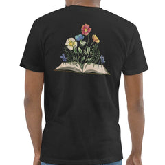 Colorful Floral Book Design Black Shirt product