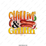 Chillin' and Grillin' Pillow, BBQ Pillow, Grill Master Pillow, Sausage Pillow, Novelty Pillow, Home Decor Pillow, Gift For Dad Pillow - Tawshia