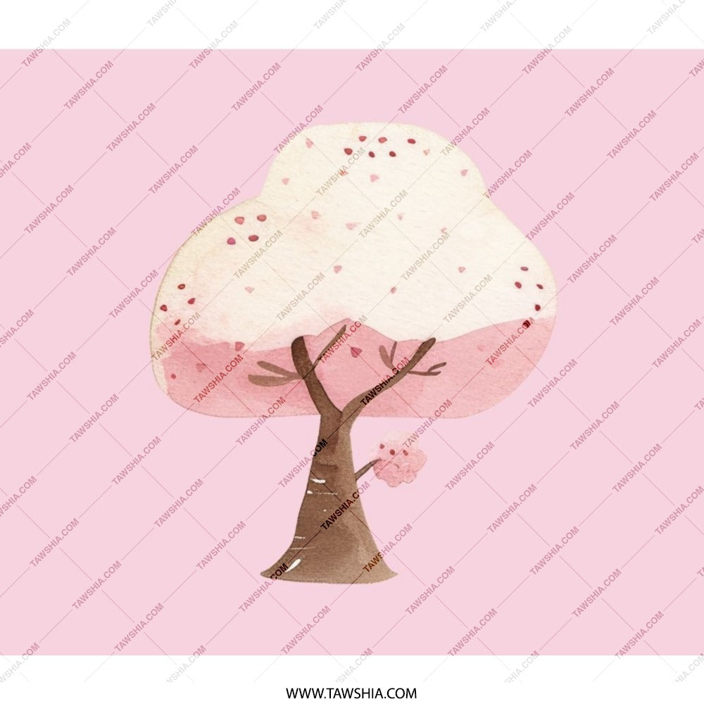 Pink Tree Backpack, Floral Tree Backpack, Nature Lover Backpack, Blossom Tree Pack, Stylish Tree Rucksack, Trendy Tree Daypack - Tawshia