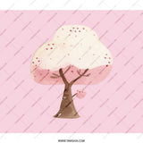 Pink Tree Backpack, Floral Tree Backpack, Nature Lover Backpack, Blossom Tree Pack, Stylish Tree Rucksack, Trendy Tree Daypack - Tawshia