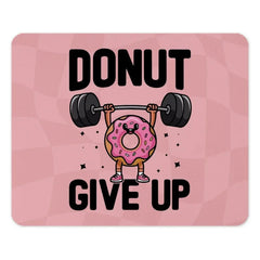 Donut Give Up Mousepad, Funny Gym Mouse Pad, Workout Motivation, Fitness Gift, Cute Kawaii Donut Mouse Pad, Desk Accessories - Tawshia