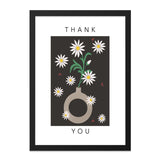 Thank You Daisies Wall Art, Floral Print, Flower Wall Decor, Minimalist Art Print, Modern Thank You Gift, Housewarming Wall Decor - Tawshia