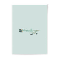 Friends Arrow Photographic Prints, Boho Wall Art, Friendship Gift, Teal Decor, Minimalist Prints, Home Decor, Arrow Illustration - Tawshia