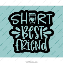 Short Best Friend Coffee Mouse Pad, Unique Friendship Gift, Gift for Best Friend, Computer Accessories, Cute Desk Decor, Mousepad - Tawshia
