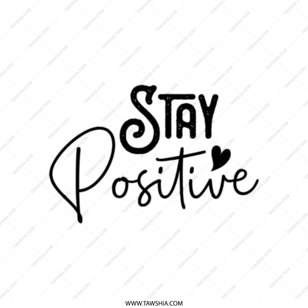 Stay Positive Tote Bag, Motivational Tote Bag, Inspirational Handbag, Everyday Bag, Reusable Shopping Bag, Trendy Tote Bag - Tawshia