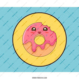 Cute Donut Mouse Pad, Kawaii Food Art, Pink Sprinkles, Sweet Treat Office Decor, Funny Desk Accessory, Gift Idea, Gaming Pads - Tawshia