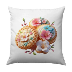 Floral Cookie Pillow, Decorative Pillow, Flower Pillow, Unique Pillow, Home Decor Pillow, Accent Pillow, Cute Pillow - Tawshia
