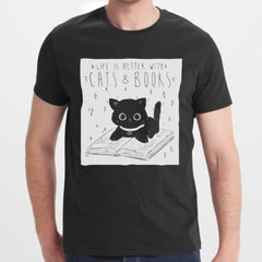 Life is Better with Cats and Books T-shirt product