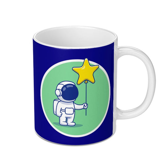 Astronaut Mug, Space Mug, Gift for Space Lover, Cute Astronaut, Star Mug, Coffee Mug, Unique Mug, Novelty Mug, Space Gift - Tawshia