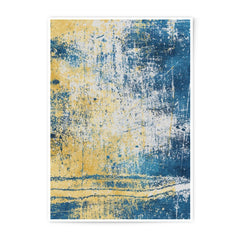 Abstract Texture Photographic Print, Blue and Yellow Wall Art, Modern Home Decor, Unique Art Print, Distressed Texture Art, Fine Art Print - Tawshia