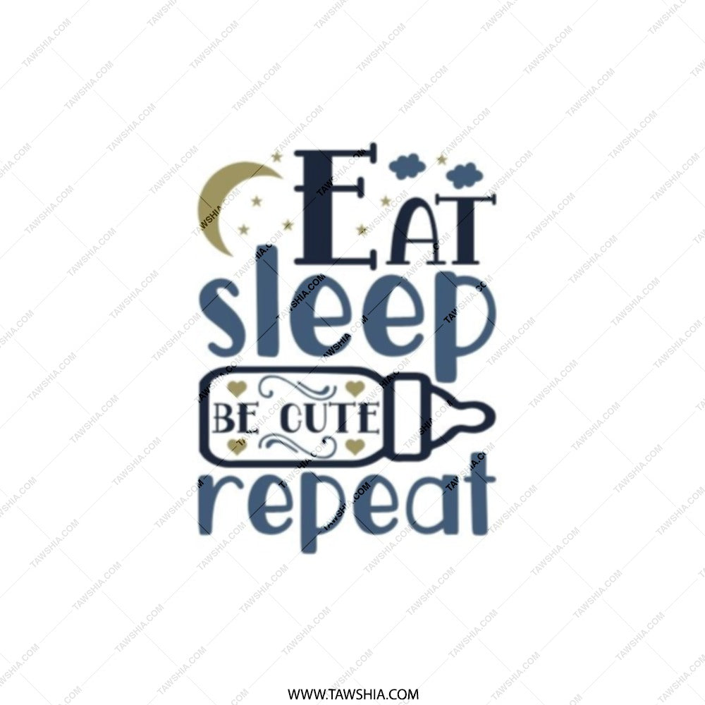 Eat Sleep Be Cute Repeat Pocket Mirror, Funny Baby Quote Mirror, Mom Life Purse Mirror, Baby Shower Gift, New Mom Gift - Tawshia