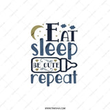 Eat Sleep Be Cute Repeat Pocket Mirror, Funny Baby Quote Mirror, Mom Life Purse Mirror, Baby Shower Gift, New Mom Gift - Tawshia