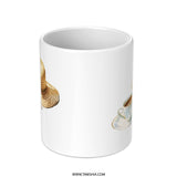 Coffee Mug, Beach Hat, Relaxing Mug, Morning Coffee, Unique Mug Design, Gift Idea, Coffee Lover Mug, Tea Cup, Novelty Mug, Cute Coffee Mug - Tawshia
