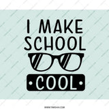 I Make School Cool Mouse Pad, Teacher Gift, Student Desk Accessory, Office Decor, Funny Mousepad, Back to School, Study Gift - Tawshia