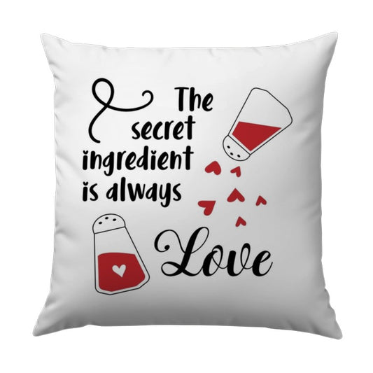 Love Ingredient Pillow, Kitchen Decor Pillow, Love Recipe Pillow, Gift for Chef Pillow, Hearts Pillow, Cute Love Pillow, Kitchen Pillow - Tawshia