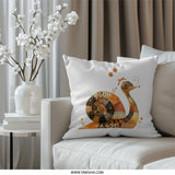 Whimsical Snail Pillow, Cute Animal Pillow, Kids Room Decor, Decorative Accent Pillow, Fun Design, Home Decor Pillow, Snail Art Pillow - Tawshia