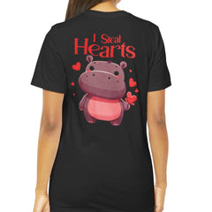 I Steal Hearts Cute Hippo Graphic Tee product