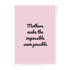 Mothers Quote Photographic Prints, Inspirational Mother Gift, Modern Home Decor, Empowering Motherhood, Unique Mom Art, Pink Wall Art - Tawshia