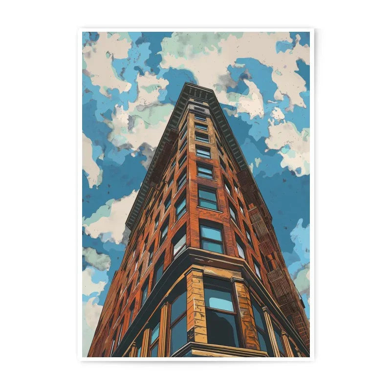 Architectural Photographic Print, Building and Sky Art, Unique Perspective Print, Urban Landscape Decor, Cityscape Wall Art - Tawshia