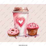 Coffee Love Mouse Pad, Cupcake Donut Mousepad, Heart Drink Mouse Pad, Foodie Mouse Pad, Cute Desk Decor, Office Accessories, Pink Mousepad - Tawshia