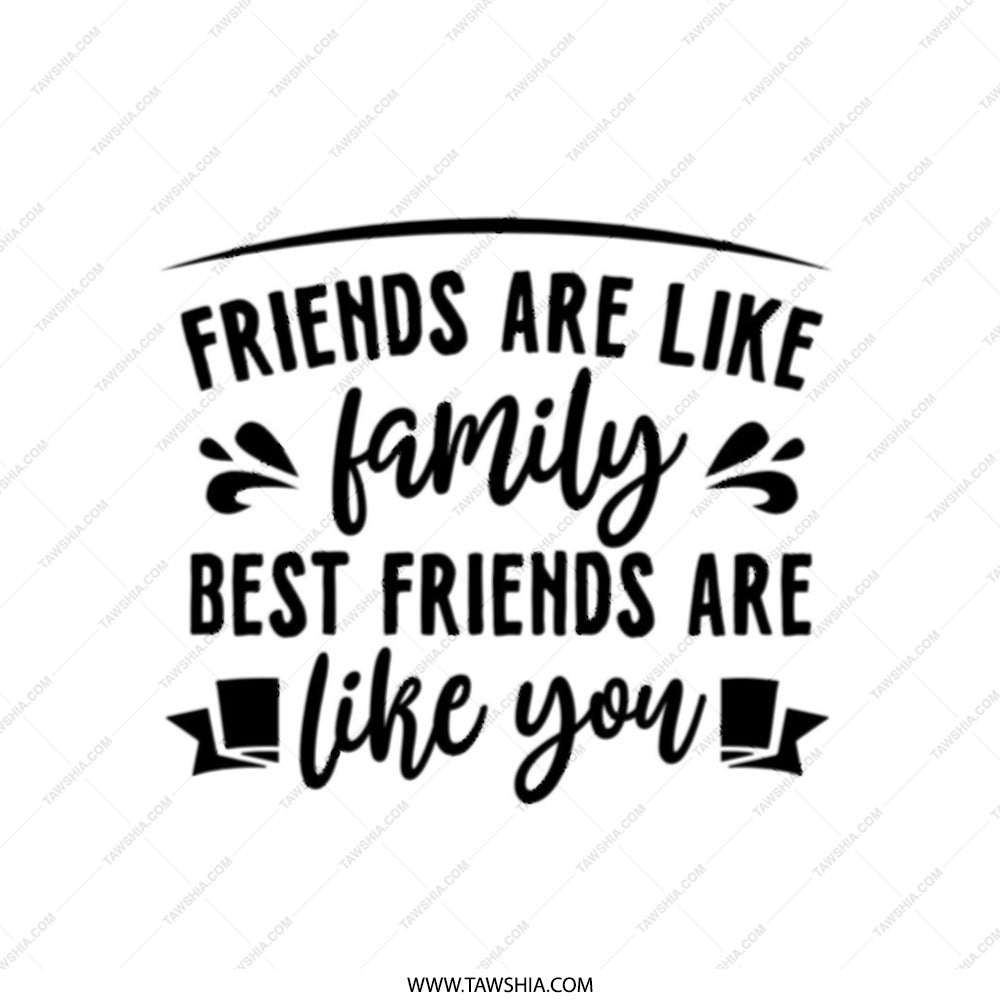 Friends Like Family Tote Bag, Best Friend Gift, Friendship Bag, Appreciation Gift, Everyday Tote, Unique Gift, Shopping Bag, Book Bag - Tawshia