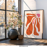 Abstract Art Print, Modern Wall Art, Orange Pink Decor, Contemporary Home Decor, Minimalist Art, Unique Gift Idea - Tawshia