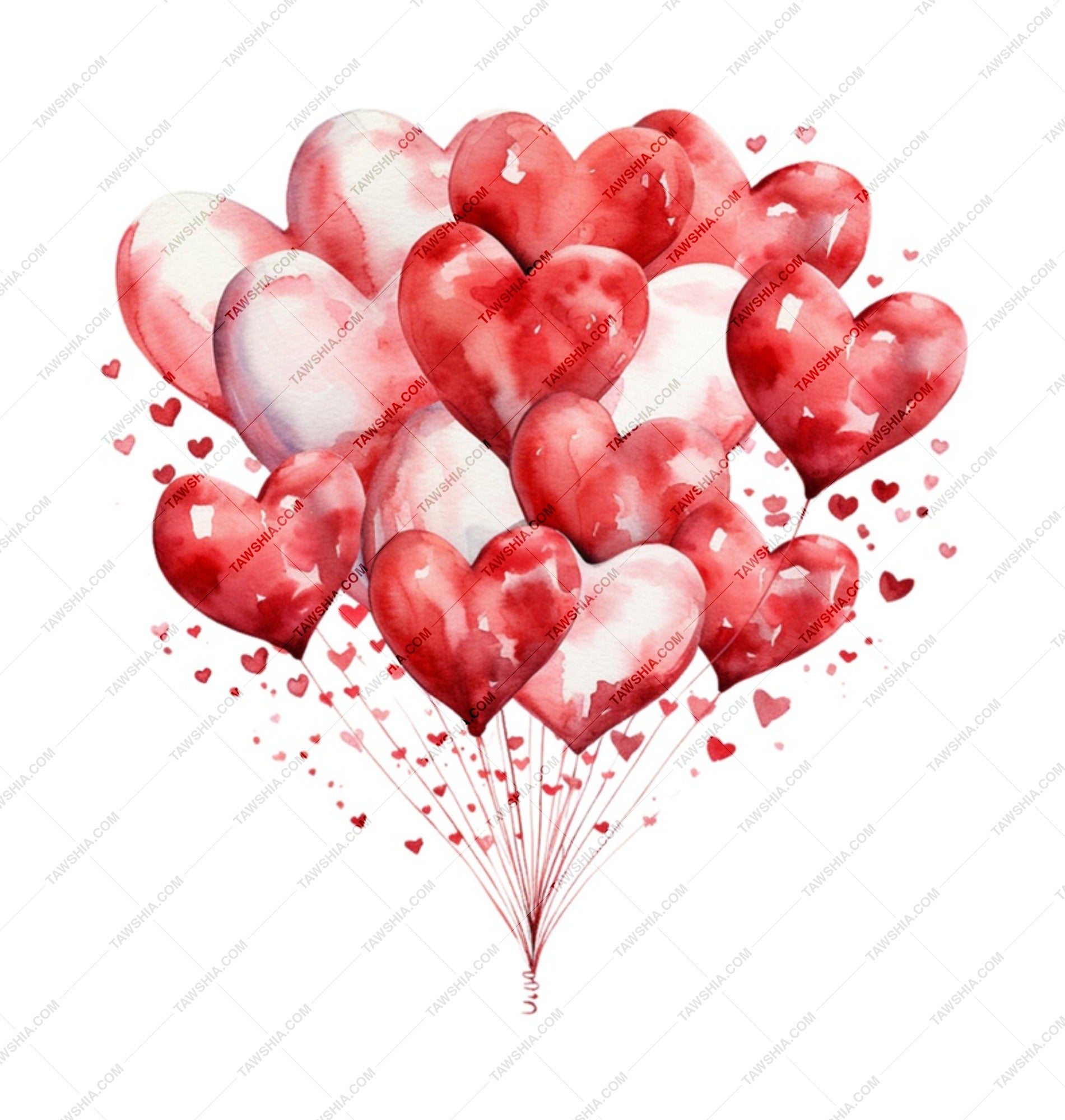 Heart Balloons Mug, Valentine's Mug, Romantic Gift Mug, Love Heart Mug, Anniversary Mug, Heart Mug, Gift For Her, Gift For Him - Tawshia