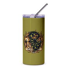 Dartboard on Fire Design Travel Tumbler product type