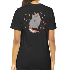 Cute Fluffy Unicorn Cat Graphic Design T-Shirt product