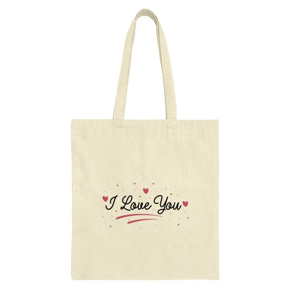 I Love You Tote Bag, Anniversary Gift, Valentine's Day Present, Romantic Gift, Heart Design, Gift for Her, Gift for Him - Tawshia