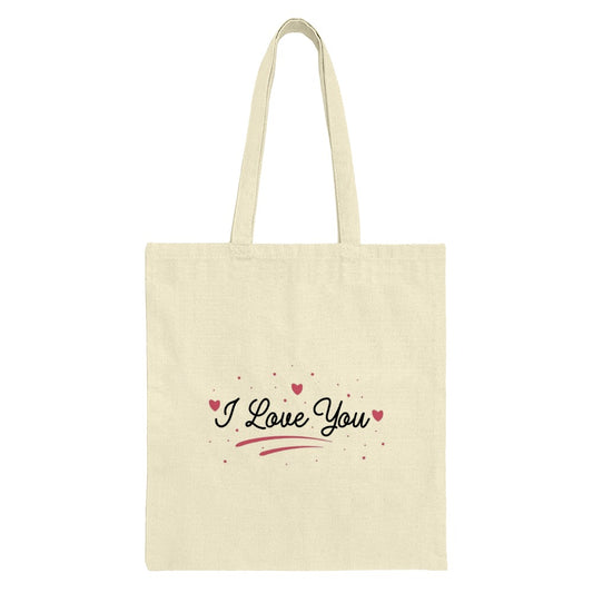 I Love You Tote Bag, Anniversary Gift, Valentine's Day Present, Romantic Gift, Heart Design, Gift for Her, Gift for Him - Tawshia