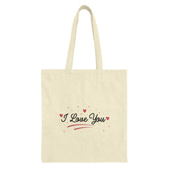 I Love You Tote Bag, Anniversary Gift, Valentine's Day Present, Romantic Gift, Heart Design, Gift for Her, Gift for Him - Tawshia