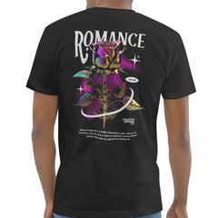Vibrant Graphic Romance Design Black T-Shirt product