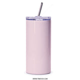 Pink Magnolia Tumbler, Floral Tumbler, Flower Tumbler, Botanical Tumbler, Tumblers With Straw, Gift For Her, Birthday Gift, Unique Gift - Tawshia