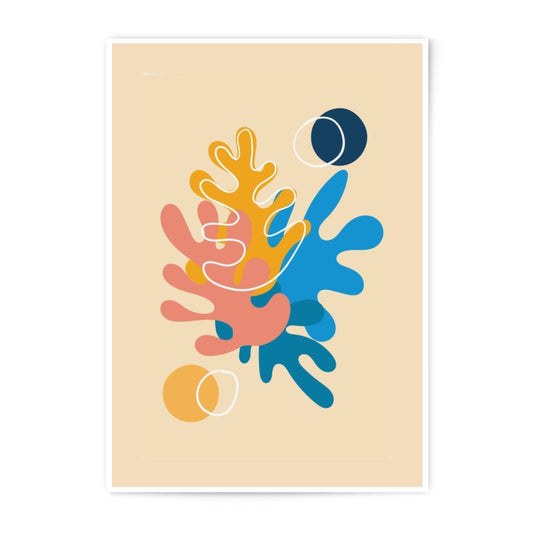 Abstract Photographic Print, Matisse Inspired Art, Modern Home Decor, Colorful Shapes Art, Wall Art Print, Minimalist Art Print - Tawshia