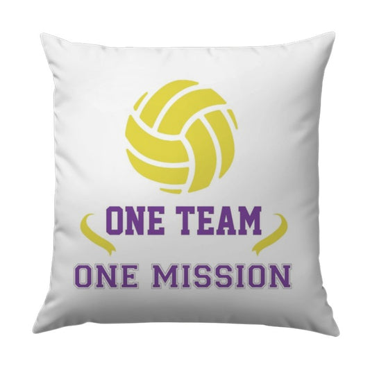 Volleyball Pillow, Team Pillow, One Team One Mission, Sports Decor, Game Room Pillow, Volleyball Gift, Team Spirit Pillow, Coach Pillow - Tawshia