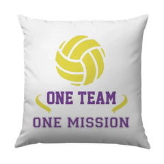 Volleyball Pillow, Team Pillow, One Team One Mission, Sports Decor, Game Room Pillow, Volleyball Gift, Team Spirit Pillow, Coach Pillow - Tawshia