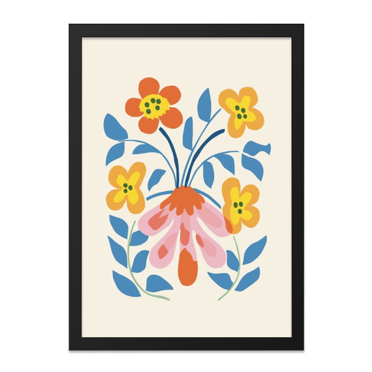 Floral Wall Art Print, Abstract Flower Artwork, Botanical Home Decor, Modern Floral Print, Colorful Flower Art, Flower Illustration - Tawshia