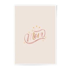 Mom Photographic Prints, Mom With Crown Art, Mother's Day Decor, Mom Typography Art Print, Gift for Mom, Cute Prints, Aesthetic Wall Art - Tawshia